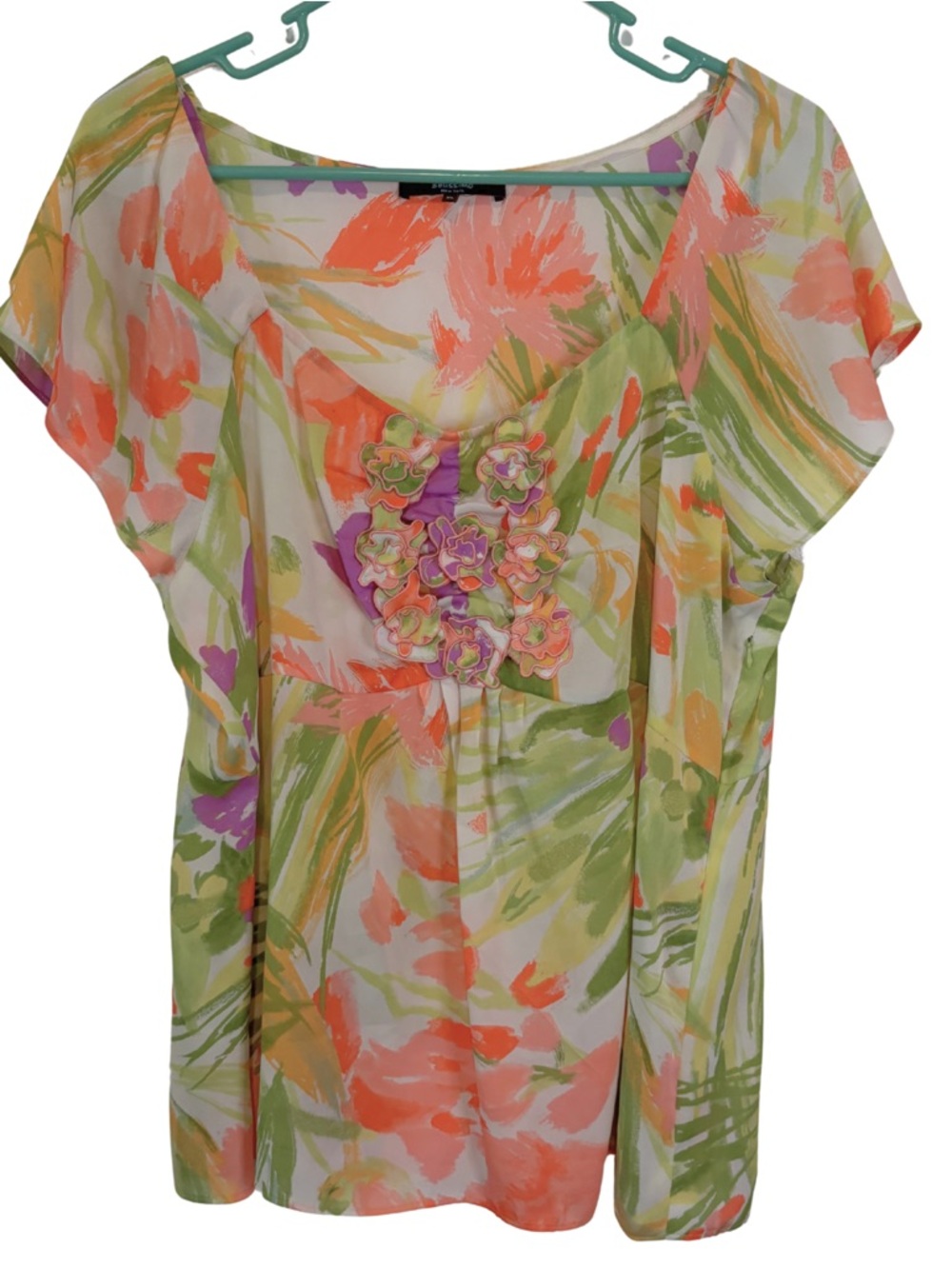 3/$20 Belissimo Floral Cap Sleeve Blouse